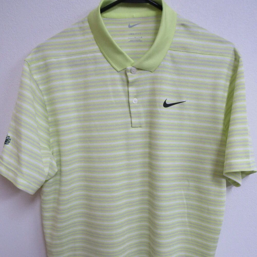 Nike Dri-Fit Victory Stripe Multicolor Short‎ Sleeve Golf Polo Shirt Large